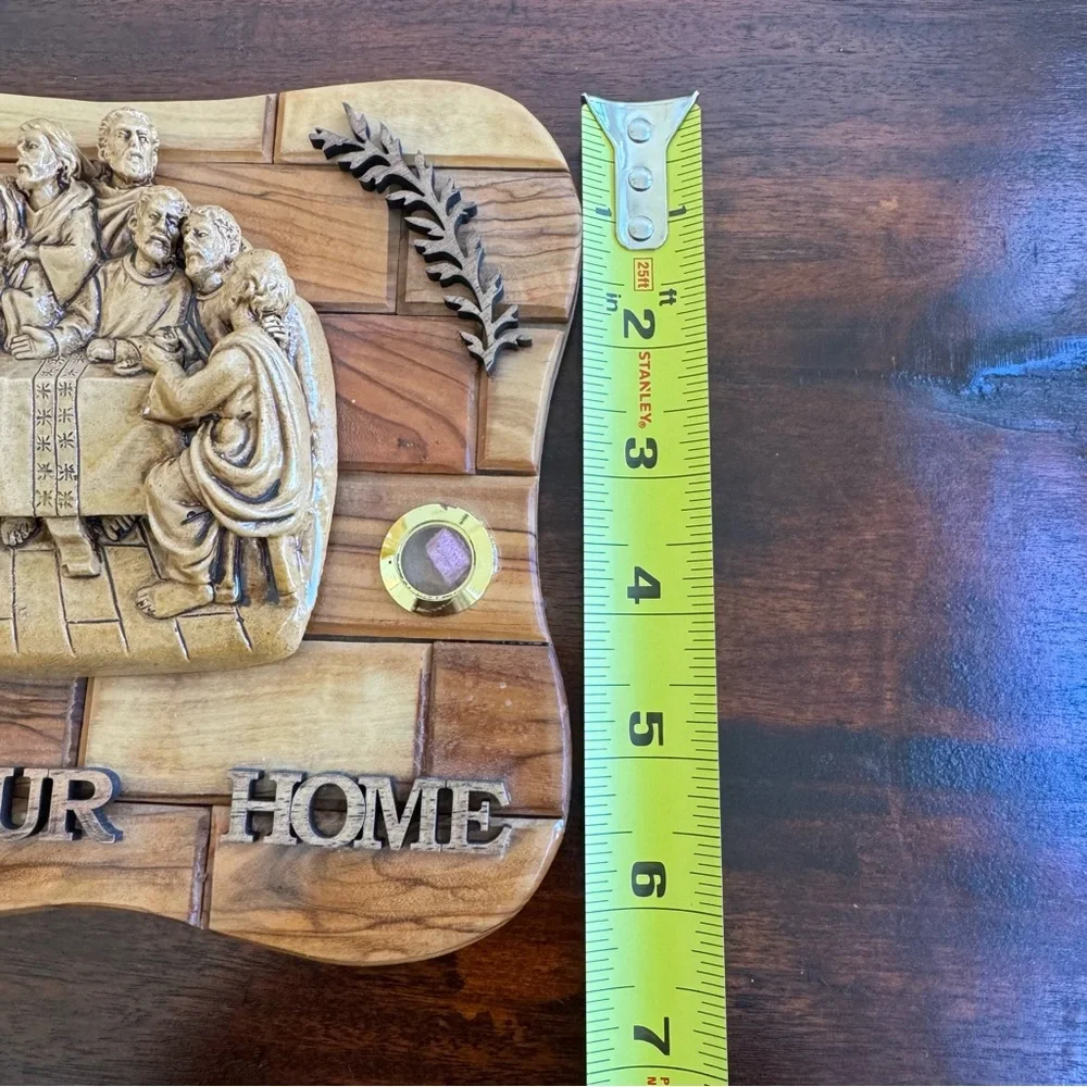 Last Supper Hanging Picture Wall Olive Wood Wall Plaque 14